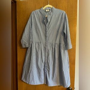 Tuckernuck blue striped shirt dress